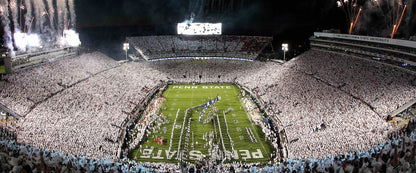 Penn State Beaver Football Stadium Design 1 White Out Night Wall Mural