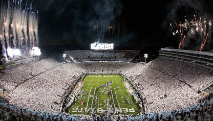 Penn State Beaver Football Stadium Design 1 White Out Night Wall Mural