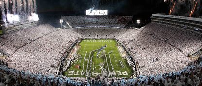 Penn State Beaver Football Stadium Design 1 White Out Night Wall Mural