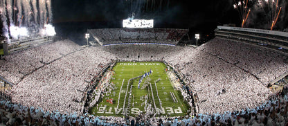 Penn State Beaver Football Stadium Design 1 White Out Night Wall Mural
