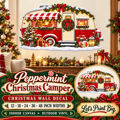 Peppermint Christmas Camper summary – 12 to 48 inch widths