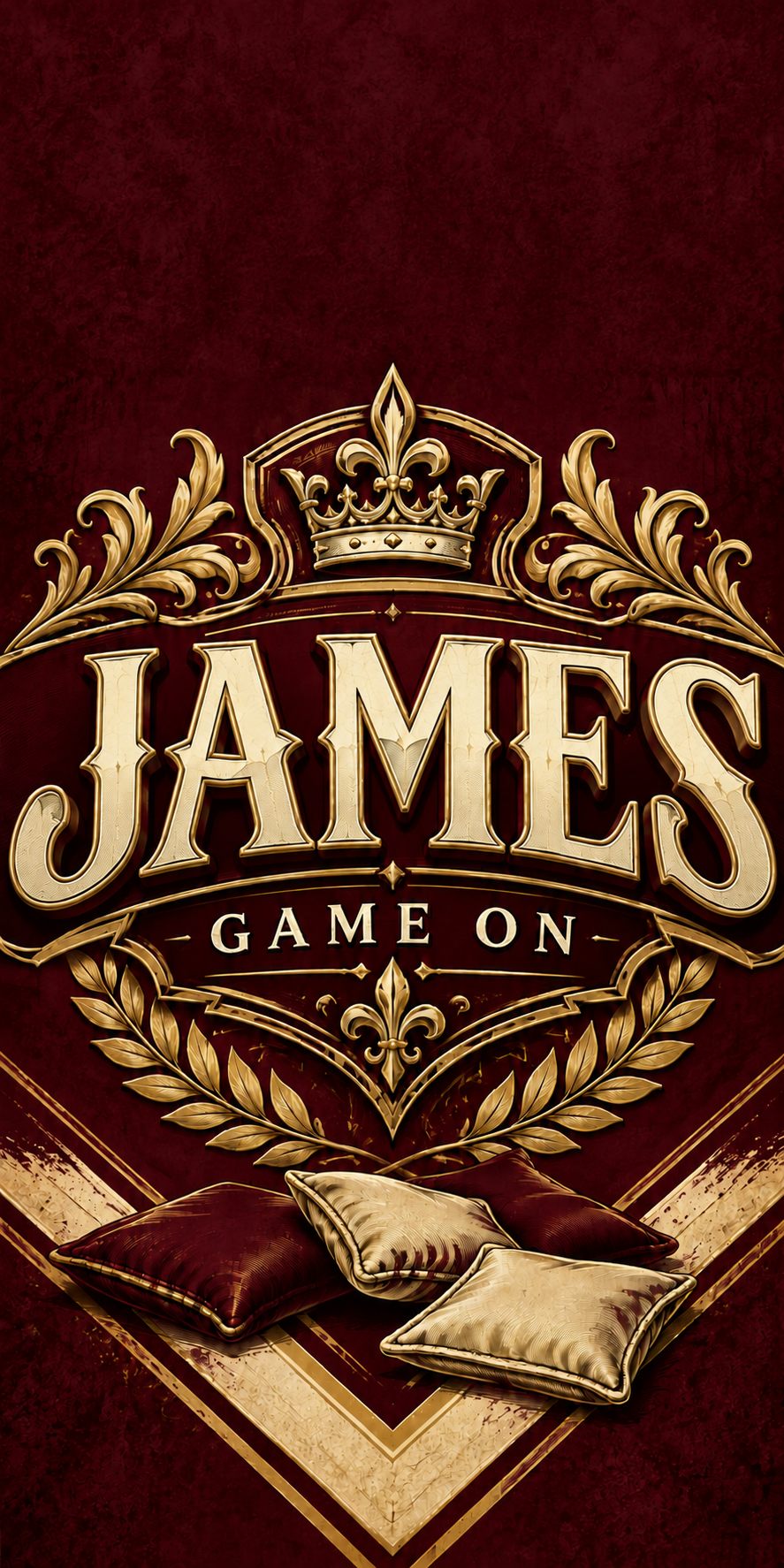 Burgundy James personalized rivalry wrap artwork