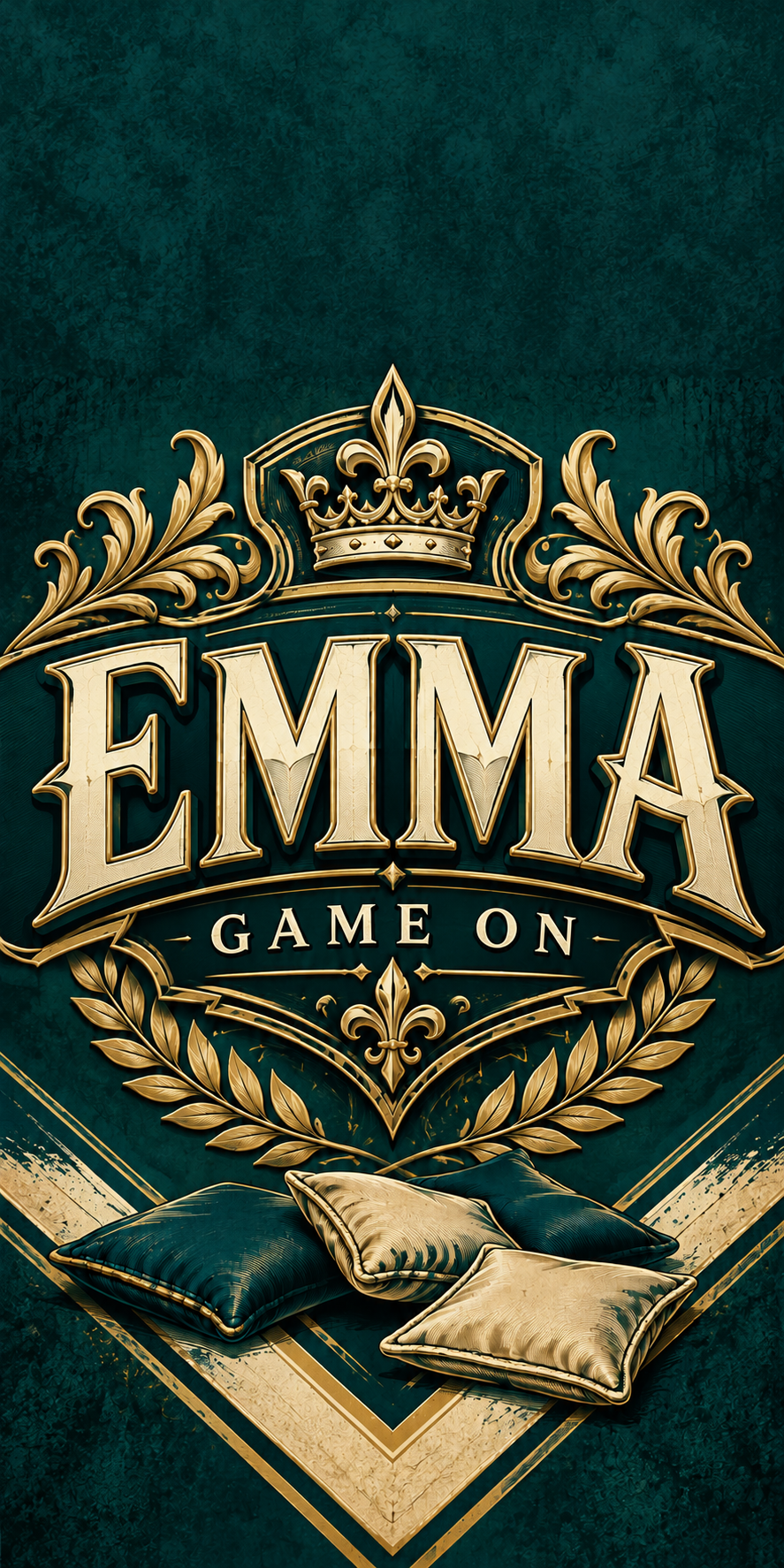 Teal Emma personalized rivalry wrap artwork