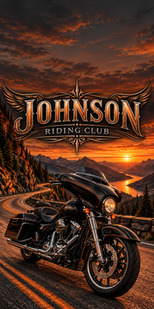 Open Road Personalized Motorcycle Cornhole Board Wraps — sample name artwork without hole