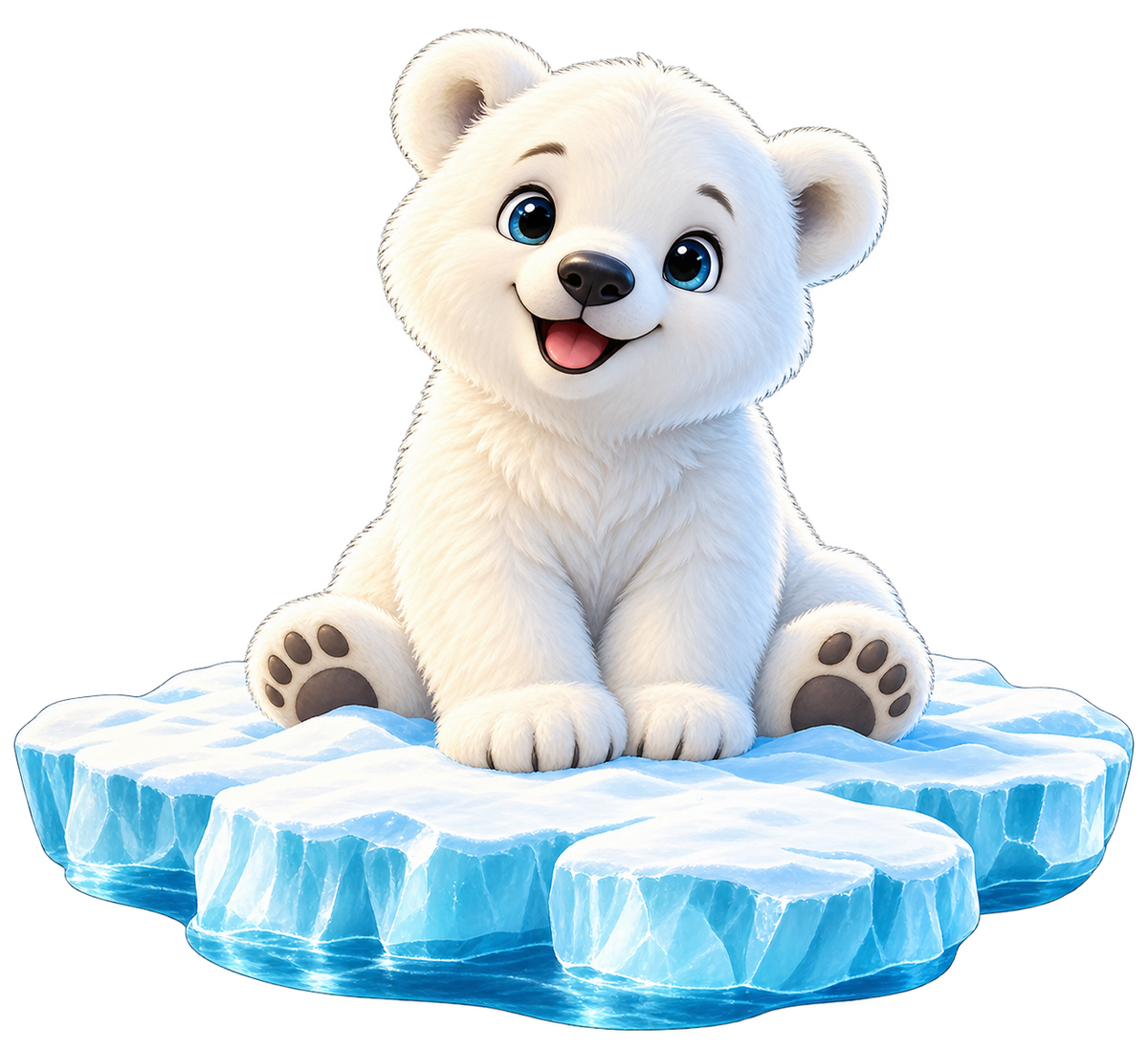 Polar Bear Snow Day standalone decal only