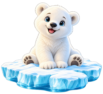 Polar Bear Snow Day standalone decal only
