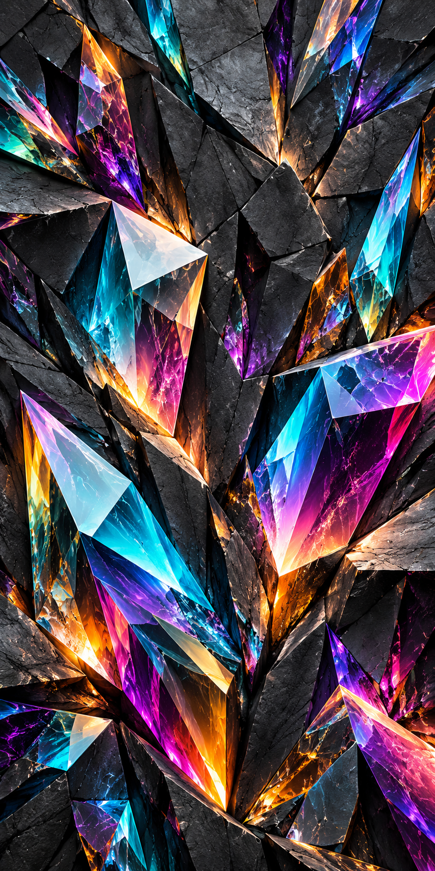 Fractured Spectrum Prism hole-free cornhole wrap artwork