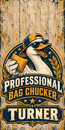 Professional Bag Chucker — flat no-hole artwork; sample name TURNER