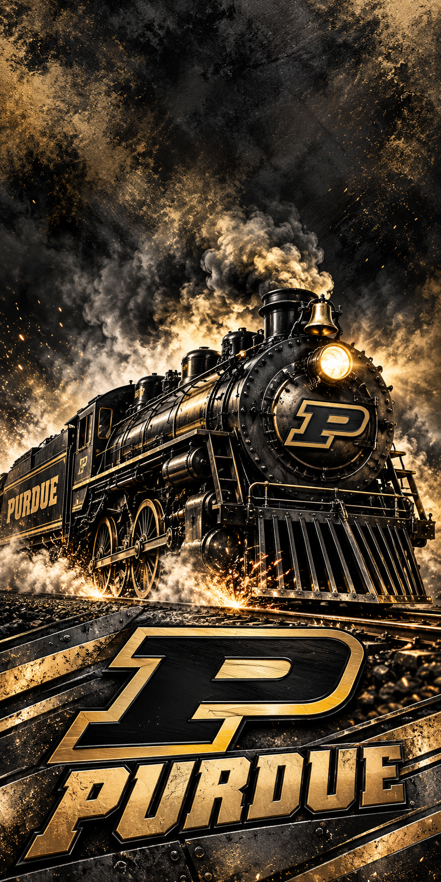 Purdue Boiler Steel cornhole wrap complete artwork without hole