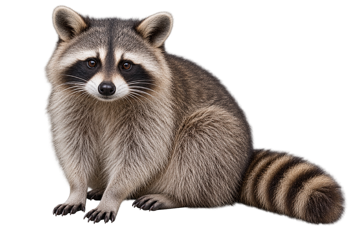 Woodland Raccoon Realistic Large Wall Decal transparent artwork