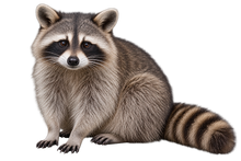 Woodland Raccoon Realistic Large Wall Decal transparent artwork
