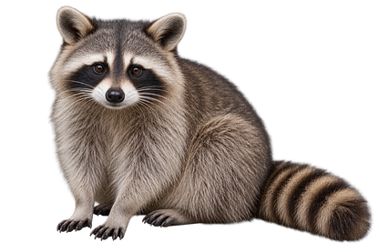 Woodland Raccoon Realistic Large Wall Decal transparent artwork