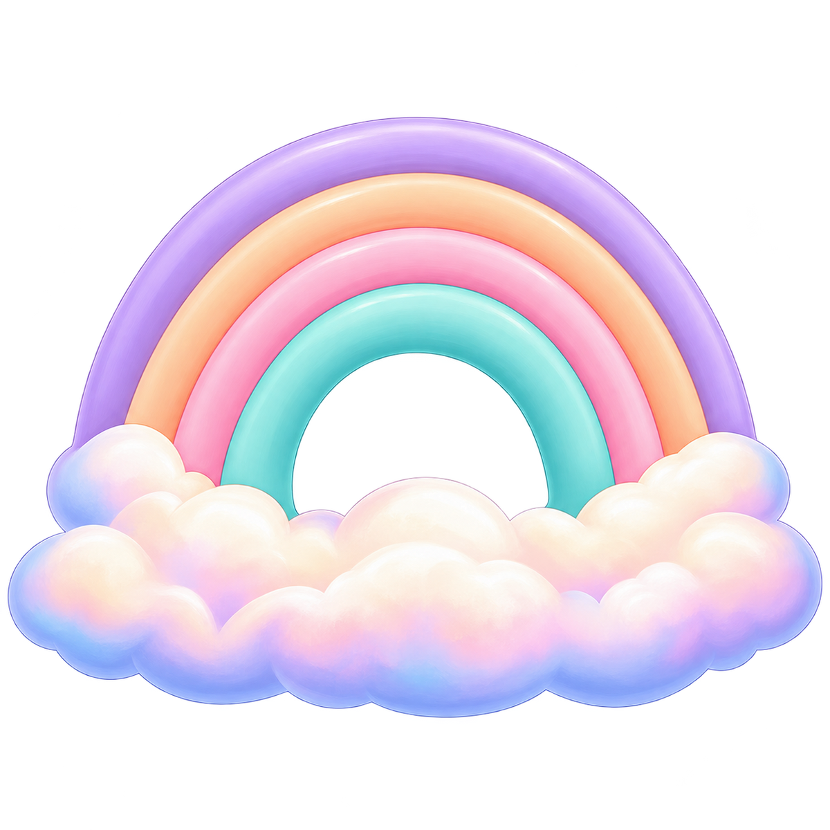Rainbow Cloud Dreams standalone decal only