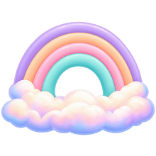 Rainbow Cloud Dreams standalone decal only