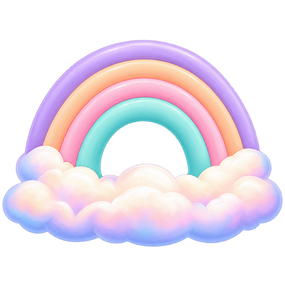 Rainbow Cloud Dreams standalone decal only