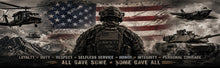 Military Themed Some Gave All Rear See Through Window Graphic
