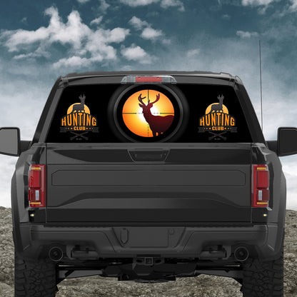 Buck Deer in Site Rear See Through Window Graphic