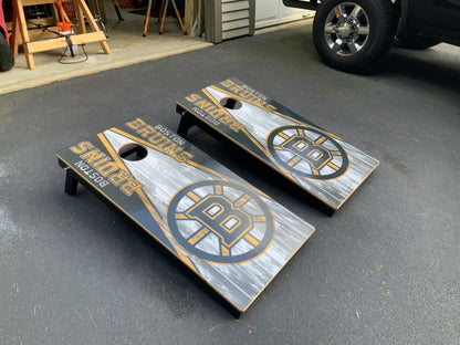 Boston Bruins Corn hole Board Decal Wrap