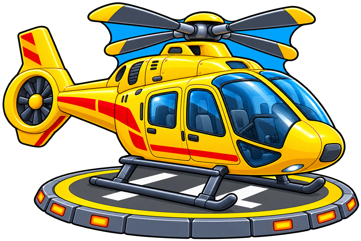 Rescue Helicopter Landing standalone decal only