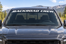 Example custom windshield lettering on a generic truck