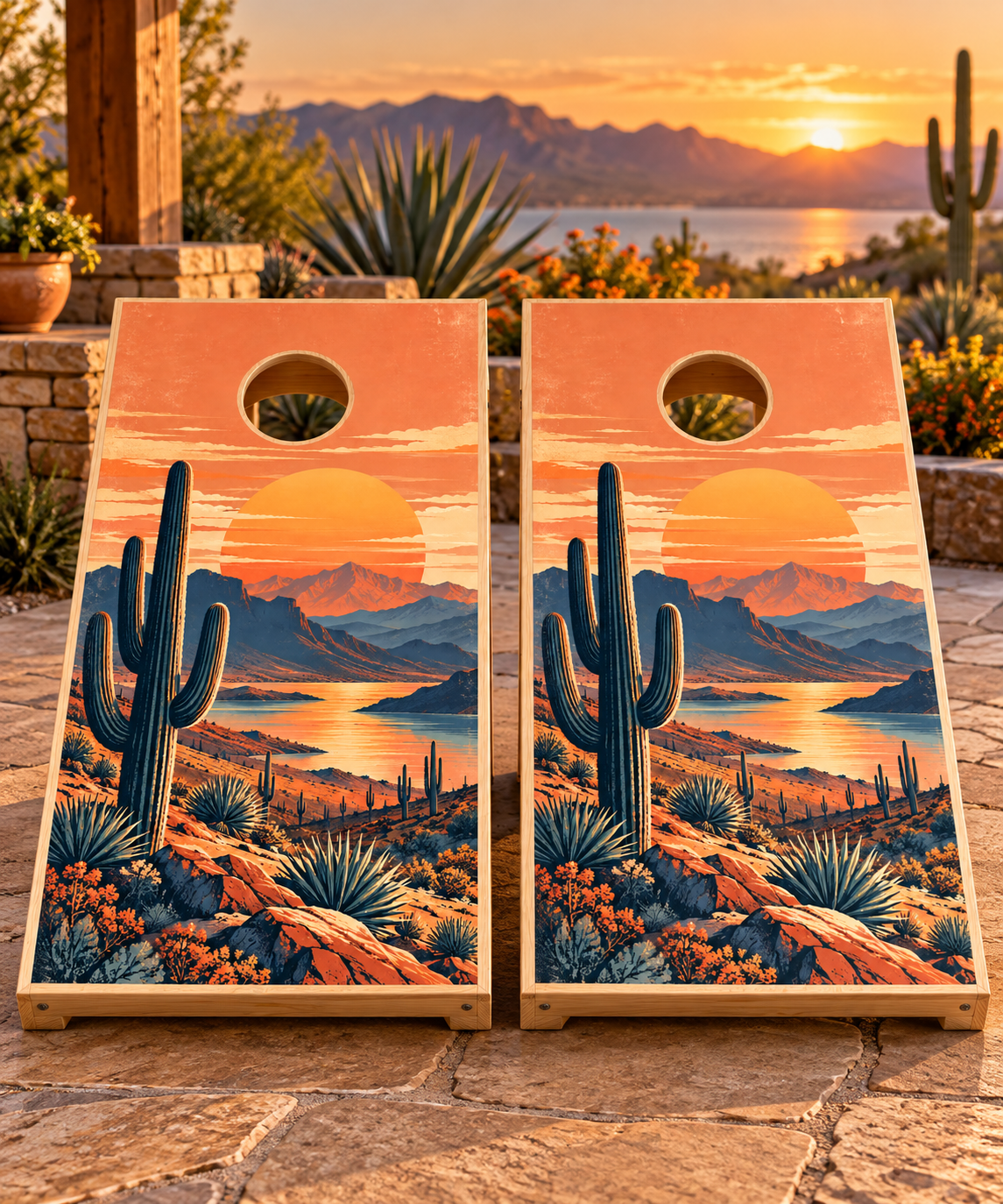 Retro Desert Escape wraps shown on two matching boards; boards not included