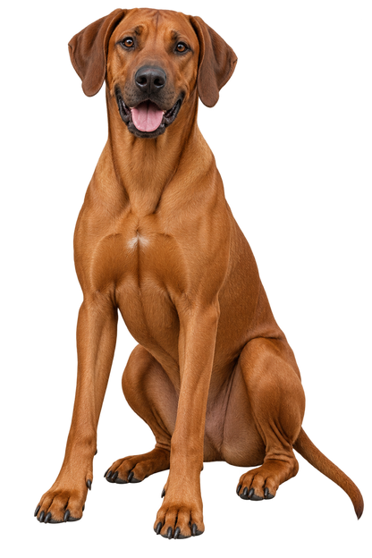 Rhodesian Ridgeback realistic full body contour cut dog decal artwork