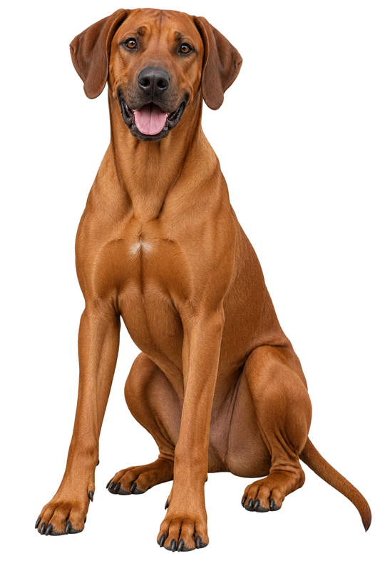 Rhodesian Ridgeback realistic full body contour cut dog decal artwork