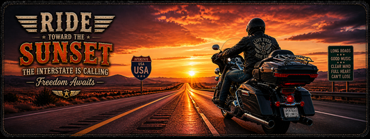 Sunset Interstate Cruiser Desk Mat