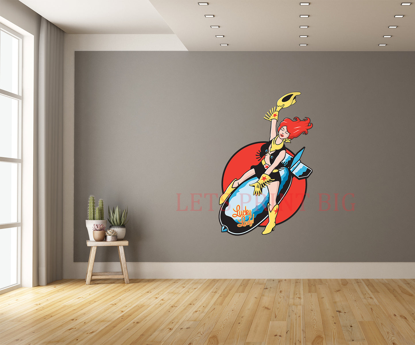 Atomic Cowgirl Wall Art Decal