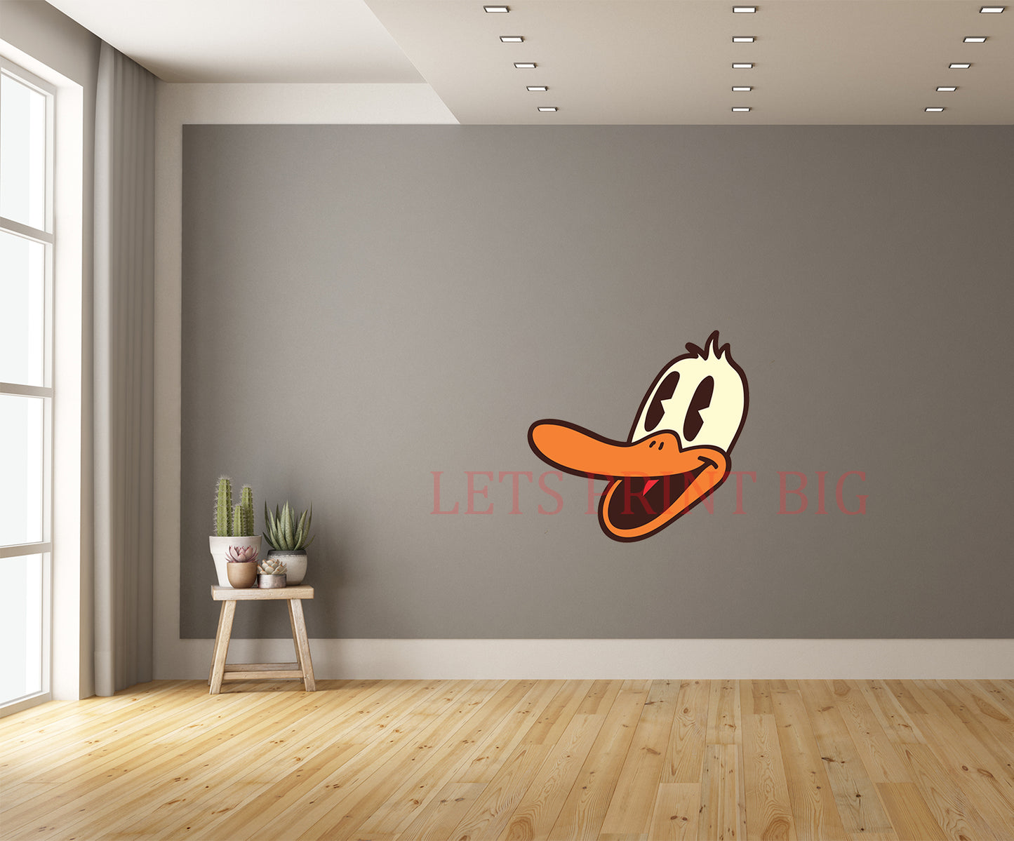 Cartoon Duck With Mouth Open Wall Art Decal