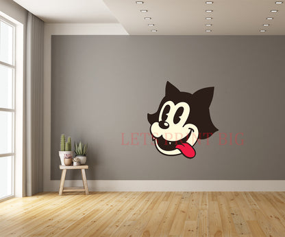 Cat With Tongue Out Wall Art Decal