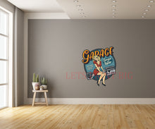 Garage Service and Repair Pinup Girl Wall Art Decal