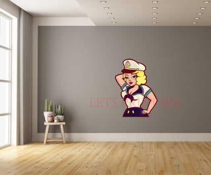 Girl in Salior Suit Wall Art Decal