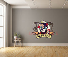 Sea Life Pinup Girl Wall Art Decal