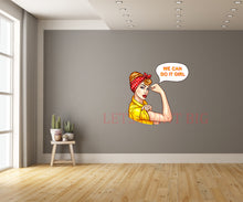 We Can Do It Girl Pinup Girl Wall Art Decal