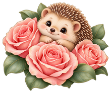 Rose Garden Hedgehog standalone decal only