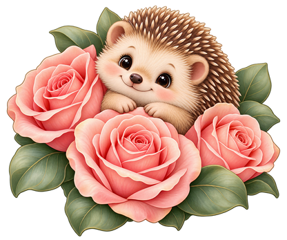 Rose Garden Hedgehog standalone decal only