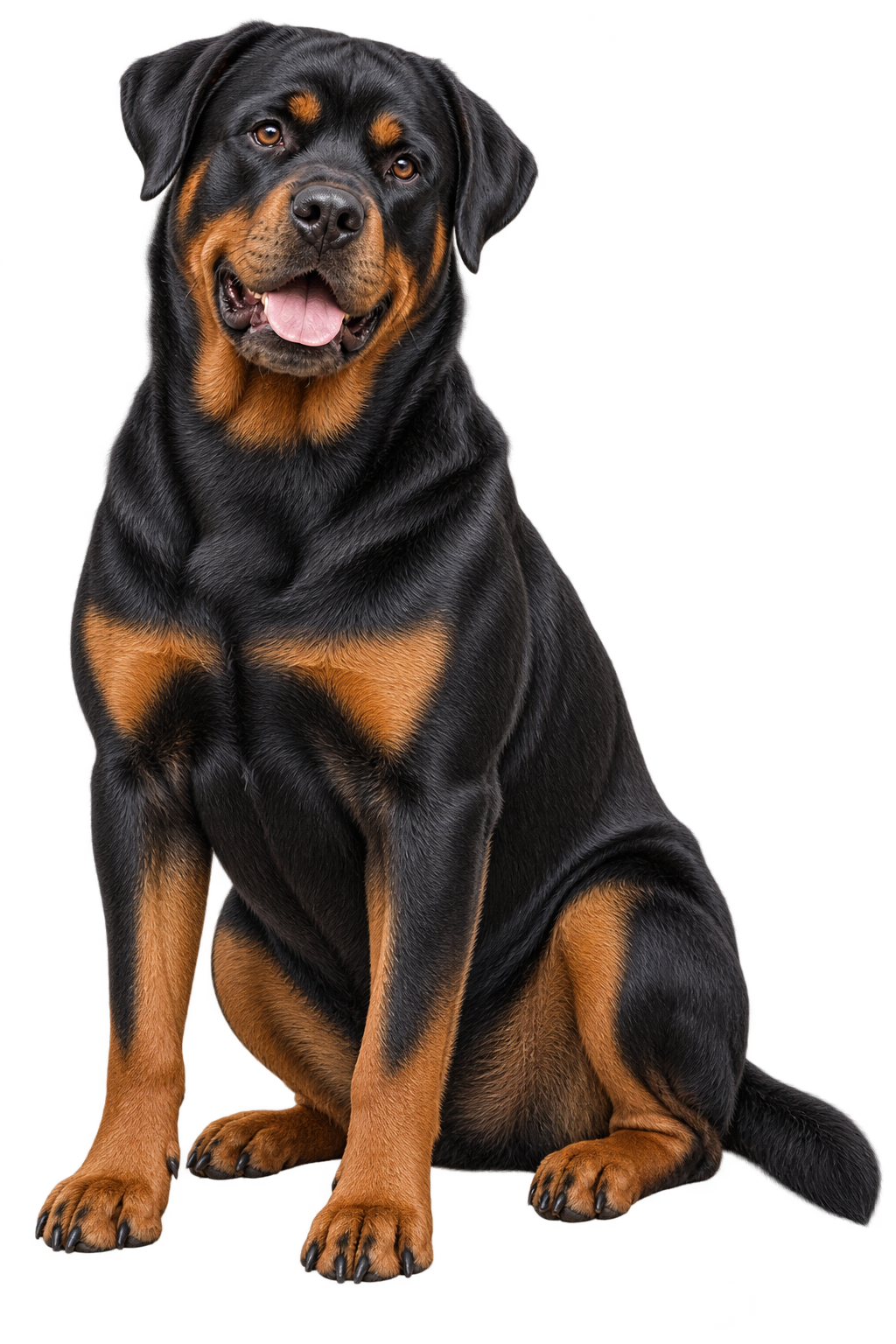 Rottweiler realistic full body contour cut dog decal artwork