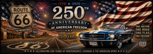 Route 66 Freedom Ride Desk Mat