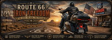 Route 66 Iron Freedom Desk Mat