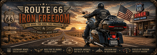 Route 66 Iron Freedom Desk Mat