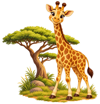 Safari Giraffe Adventure standalone decal only