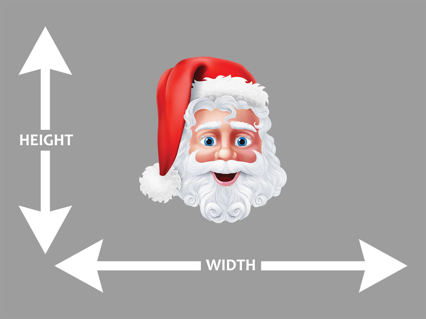 Santa Claus Christmas Cartoon Character Face Wall Art Decal