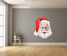 Santa Claus Christmas Cartoon Character Face Wall Art Decal
