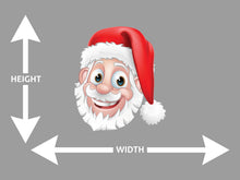 Santa Claus Face Christmas Cartoon Wall Art Decal