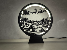 Circle of Light Santa Claus Reindeer Display