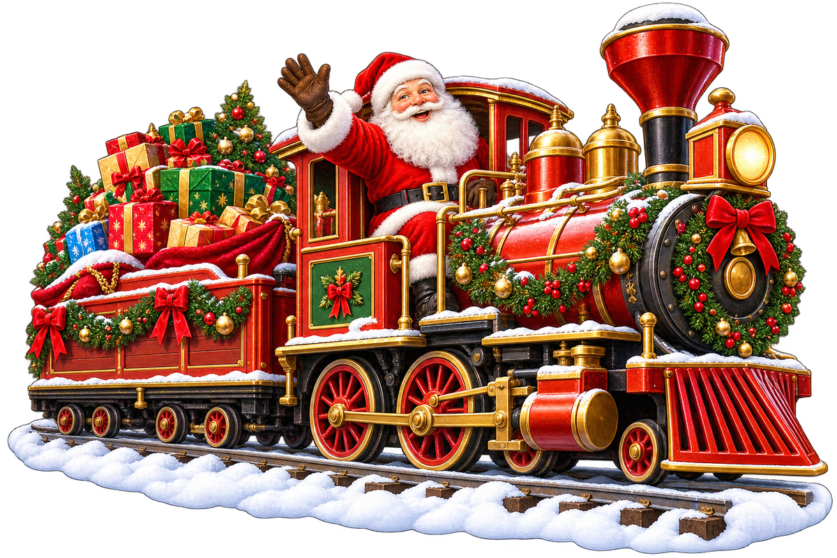 Santa's Christmas Express standalone decal only