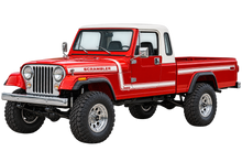 1981 Jeep Scrambler CJ-8 Bright Red & White 4x4 transparent contour cut decal artwork