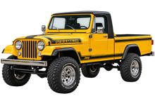 1982 Jeep Scrambler CJ-8 Golden Yellow & Black 4x4 transparent contour cut decal artwork