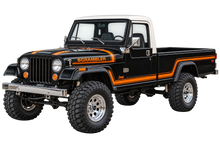 1985 Jeep Scrambler CJ-8 Jet Black & Orange 4x4 transparent contour cut decal artwork